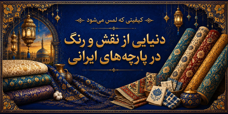 دنیایی از نقش و رنگ در پارچه های ایرانی