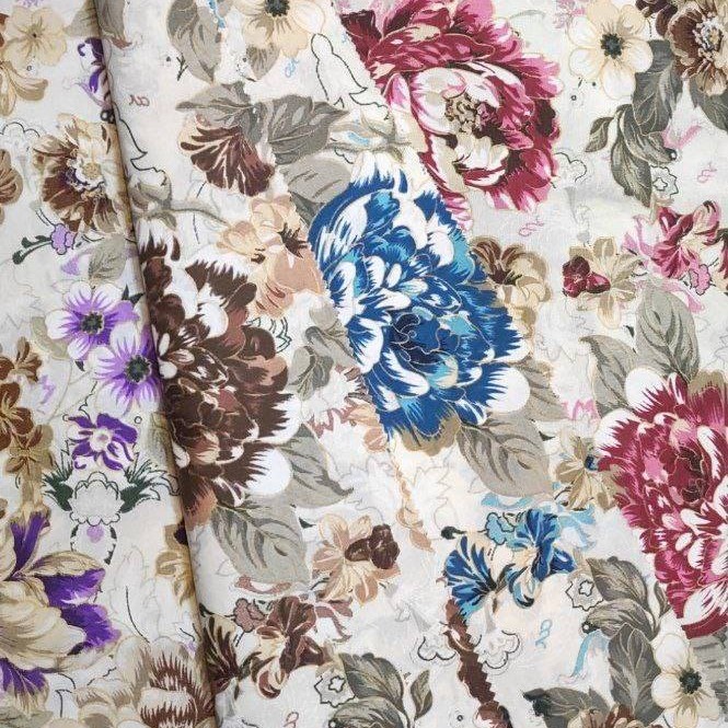 پارچه ملحفه طوبی عرض 2 متر طرح ارکیده