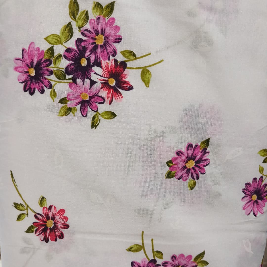 پارچه ملحفه گل آرا عرض 2 متر طرح شکوفه