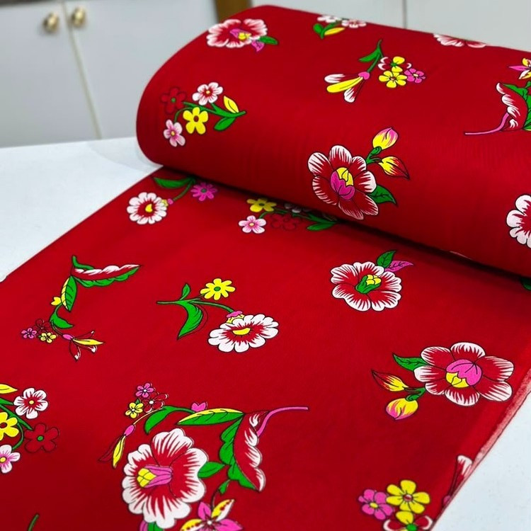 پارچه نخی کودری راکتیو عرض 90 سانتی متر طرح دار رنگ ثابت کد 2