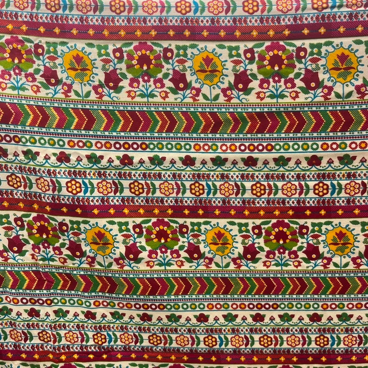 پارچه نخی کودری راکتیو عرض 90 سانتی متر طرح دار رنگ ثابت کد 3